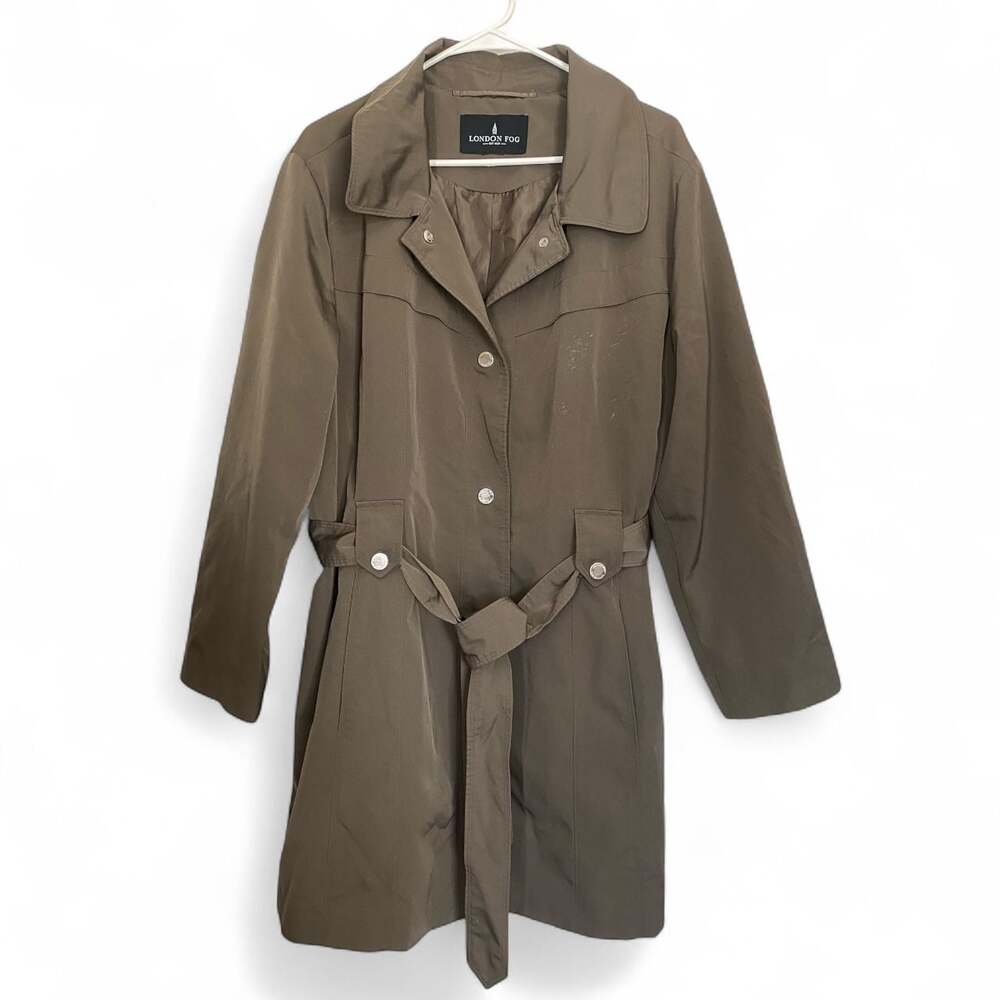 Vintage London Fog Hooded Trench Coat with Belt Size XXL *with flaws* - Picture 11 of 12